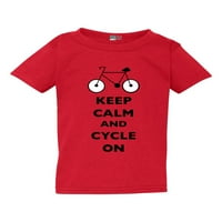 Držite miran i ciklus na biciklističkoj biciklističkoj boji dječje majice majica