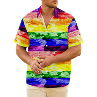 Muški kratki rukav LGBT Rainbow Rainbow Prevalentni kratki rukav dolje Animacija Ispis Grafička majica