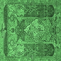 Ahgly Company Zatvoreni kvadrat Perzijski Emerald Zelene tradicionalne prostirke, 8 'kvadrat