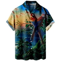 Muška majica Novi papagaj Print 3D digitalni ispis Ležerne prilike Labavi majica Havajska majica za