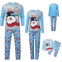 Porodica koja odgovara Božićno snjegović pidžama je postavio PJS Xmas poklon noćna odjeća za spavanje