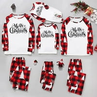 Kayannuo Božićne pidžame za obiteljski čišćenje Božićni print Mens pidžamas set roditelj-dijete topli