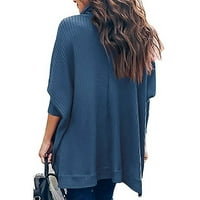 Ženska modna casual dugih rukava Solid Color Turtleneck Split Tops bluza hot8sl4488391