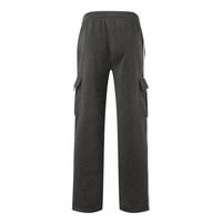 Trendne teretne hlače za MAN Čvrsto vučne kapke za elastične struke Multi džepovi labavi jogging tweatpants