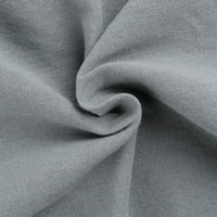 Huaai ženske ležerne pamučne posteljine elastične struke vučne vučne hlače plus veličine hlače za žene sivi xxxxl