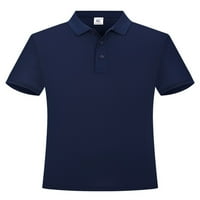 Mens rever vrat Polo majica Classic Fit Golf Pulover Puno boje pulo boja, majice Ležerne prilike ljetne