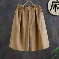 Ženske kratke hlače Ležerne prilike sa ljetnim kratkim kratkim hladnjacima SOLD boja Elastične udobne kratke hlače High struk kratke hlače Modna odjeća Khaki veličine XL