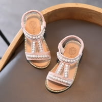 Dječja djeca dječje djece za djecu biserne kristalne sandale za jednu princezu rimske cipele