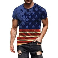 Muška odjeća Muška ljetna moda Casual Okrugli vrat 3D Digitalni ispis Dan nezavisnosti Torp majica kratkih