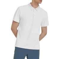 Muški proljetni ljetni modni labavi poklopci Polo majice Zipper pune boje polo majica Majica kratki