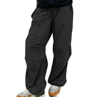 Teretne hlače Žene Y2K vrećica za prodaju vježbanje tajice Stretch dugme za struk Pocket Yoga teretana
