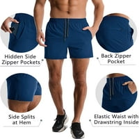 Muški atletski kratke hlače Brze suhe teretane Hlače za muškarce Lagani sportski trke s džepovima