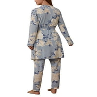 Cindysus Women Pidžama postavio je dugih rukava za spavanje pidžamas soft Loungeward Striped PJS Lounge