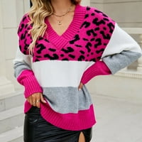 SNGXGN ženski povremeni turteneck pleteni džemper za prevelike džempere za žene, vruće ružičaste, veličine