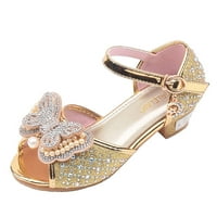 Obuća za bebe Toddler Kids Cry Girls Pearl Butterfly-čvor Kristalne cipele sa jednom princezom Sandale