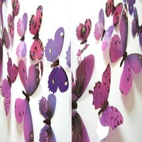 Naljepnice naljepnica naljepnica za kućne ukrase 3D leptir duga ružičasta