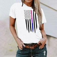 Odeerbi 4. jula Patriotska košulja za žene Neovisnosti Dan tiskani vrhovi modni casual okrugli vrat