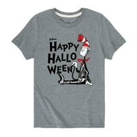 Dr. Seuss - Happy Halloween Skeleton CAT - grafička majica kratkih rukava i mladih