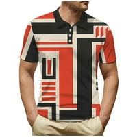 Corashan Muns Golf Majica Muška golf majica Casual Sports V izrez rebrani ovratnik kratki rukav modni