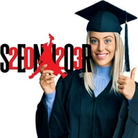 Stariji diplomiranje Drveni znakovni znak, jedinstveni otvor dizajna, savršen za dekor mature