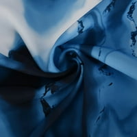 Lydiaunistar Time and Tru Ženski vrhovi odozgo za čišćenje modne majice sa dugim rukavima Jesenski ispis labav bluza Dugme Greys Blue M