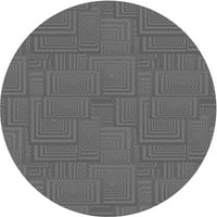 Ahgly Company u zatvorenom okruglom uzorkovima bootle za bitne prostirke sive površine, 8 'krug