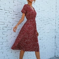 Ženske ljetne haljine za odmor Split Maxi haljina Ženska modna struka cvjetna haljina za tisak Ležerne