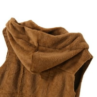 yotyukeb dukserica za ženske haljine hanes ženski kaput bez rukava kaput od pune boje plus veličina