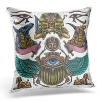 Egipatska ruka nacrtana stare škole Egipat Tattoos Pharaoh jastuk jastuk