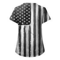 Majice od čvrstih majica za žene plivanje Ležerne prilike Ženske vrhove Dan neovisnosti kratkih rukava