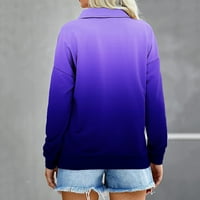 Ženski kauzalni zip pulover dugih rukava sa dugim rukavima Čvrsta aktivna odjeća jakna za trčanje