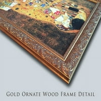Buck's Harbor Gold Ornate Wood Framed Canvas Art by Prendergast, Maurice