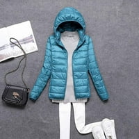 Miayilima Plus size za žene Ženska zimska tanka i lagana kaput ležerna kaput s tankog prekrivena jakna