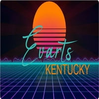 Evarts Kentucky Vinil Decal Stiker Retro Neon Dizajn