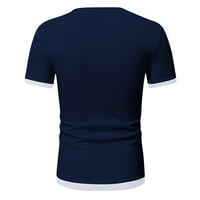 Muška majica Košulje za muškarce Muške kratke rukave modne atletske majice Sportski pulover vrhove plave