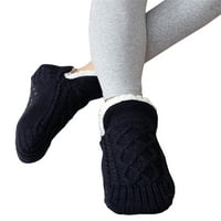 Jedno otvaranje zimske debele čarape s toplim katom Solidne boje kućne klizne papuče za žene za žene