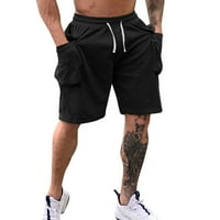 Muški teretni kratke hlače Ljeto Čvrsta boja čipke up multi džep sportski fitness modni kratki pant