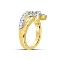 10k žuto zlato Diamond Woven Infinity prsten CTTW