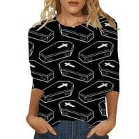 Wiueurtly Basics Majica s dugim rukavima Žene Postavite majicu Ženski rukavši za majicu Modni vrhovi