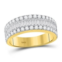 14k žuto zlato baguette dijamantski modni obljetni prsten 1- cttw