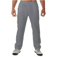 Muške teretne hlače opuštene fit vintage solidne pantalone u boji Poslovne hlače sa punim hlačama