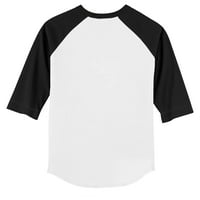 TODDLER TINGY TORUKAT Bijela crna Oakland Atletika Anđeoska krila 3 majica sa 4 rukava