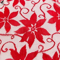 Sixtyshades Red Caricl Stolcloth Poinsettia Božićni novogodišnji festivali Vjenčani partijski stolni
