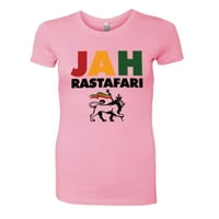 Pleasemetees Womens Jah Mon Jamajka Rastafari Lion Ya HQ Tee