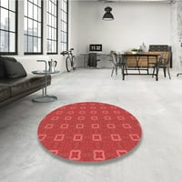 Ahgly Company u zatvorenom kvadratu uzorkovao je crvene prostirke, 6 'kvadrat