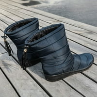 Harsuny žene tople čizme za snijeg FAU srednje telefne čizme Vodootporne neklizajuće cipele plave veličine