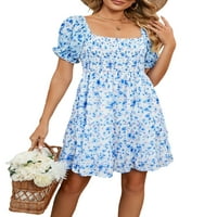 Bomotoo dame Mini haljina kratkih rukava s kratkim rukavima sa rame Summer Beach sandress boemian party