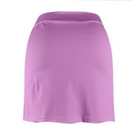 Sksloeg Skorts suknje za dame Tenis Suknja Golf suknja Trenutna vožnja Atletski skirt, ljubičasta 5xl