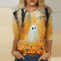 Dyegold Halloween Ženska košulja Dame Osnovne majice Žene Košulje Zapadne dame Trendi Tunic Tops pada