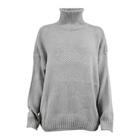 Jiyugala pulover džemperi za žene plus veličine labavog pletena džemper